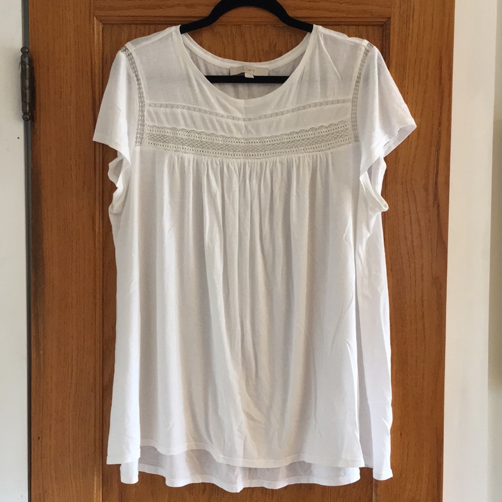 Loft White Boho Tee